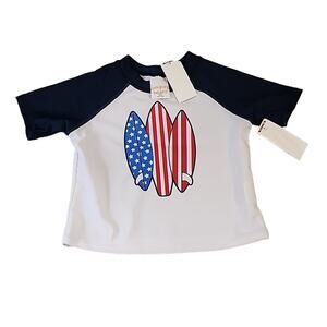 Jumping Beans 12 Month Short Sleeve Rash Guard, NWT